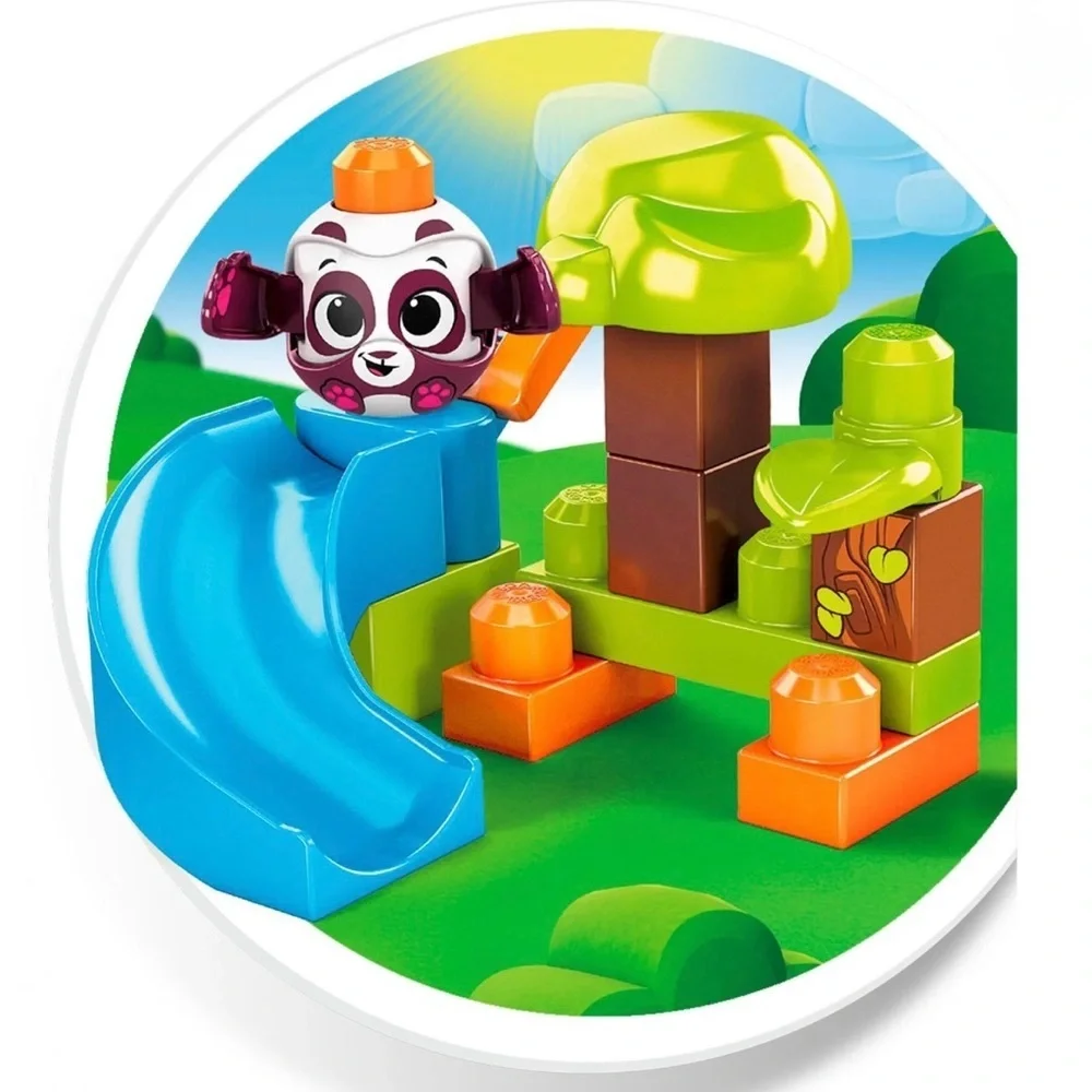 Mega‎ Bloks Peek A Blocks Panda Slide with Big Building Blocks